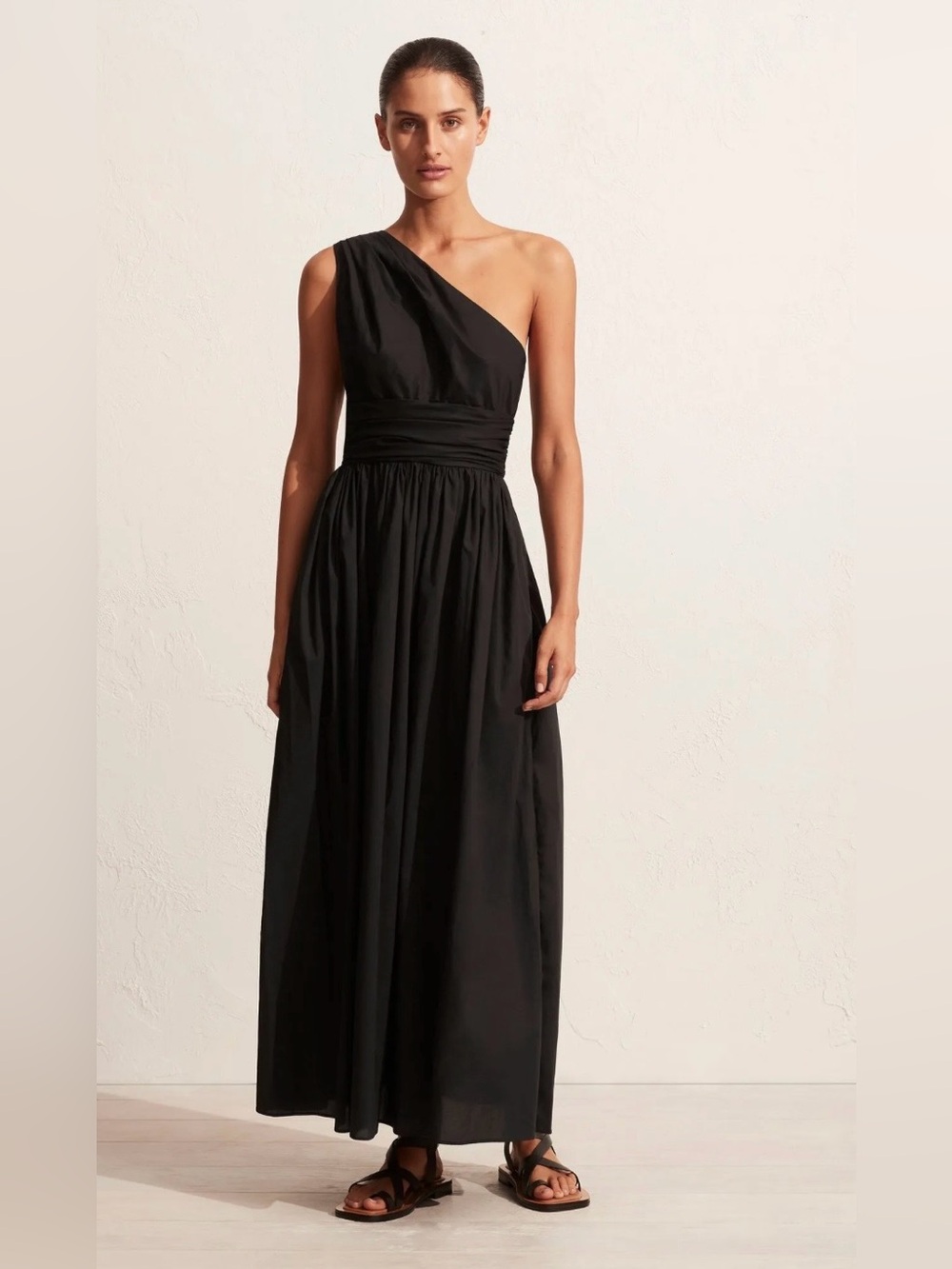 MATTEAU Gathered One Shoulder Dress